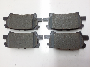 Image of Disc Brake Pad Set (Rear). A set of disc brake pads. image for your 2021 Toyota RAV4  Hybrid XSE Sport Utility 